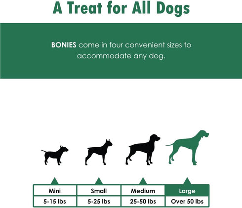 BONIES Natural Calming Formula Regular-Sized Single Bone for Dogs Over 50 LBS - 1 Bone, Low Calories
