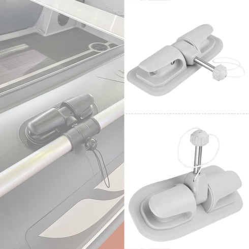 Kayak Paddle Holder - Universal Rotating Oar Lock Mount Patch for Inflatable Boat, Raft, Canoe, 2 PCS