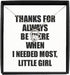 EzGift Funny Little Girl Necklace Pendant Thanks For Always Be There Needed Most