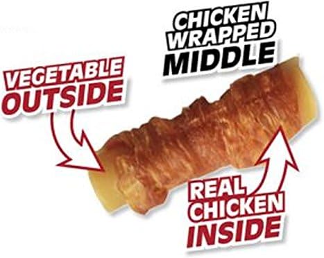 SmartBones Mini Chicken-Wrapped Sticks, 15 Count - Rawhide-Free Chew Made with Real Peanut Butter for Dogs