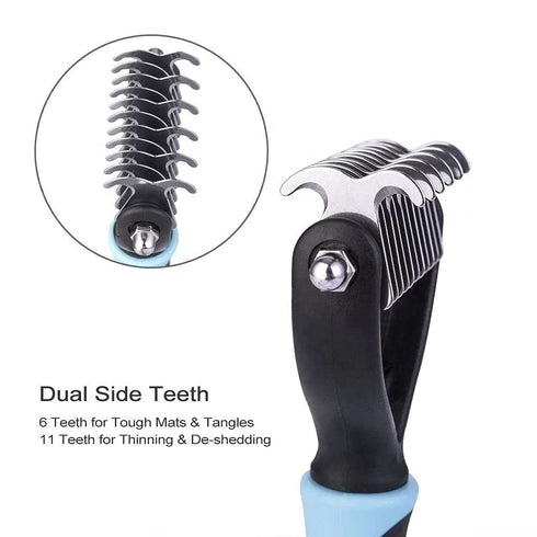 YNR Pet Cat Dog Horses Hair Fur Shedding Trimmer Grooming Dematting Rake Deshedding Comb Brush Tool Kit