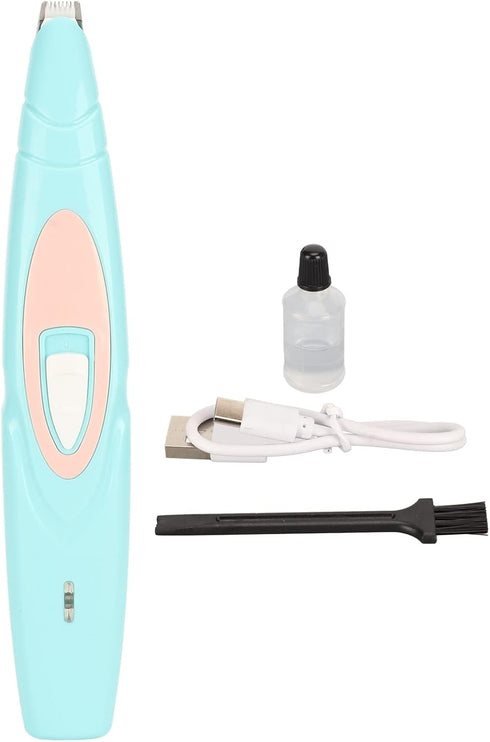 Dog Clippers, Electric Rechargeable Pet Paw Trimmer with Comfortable Handle for Travel (Blue)