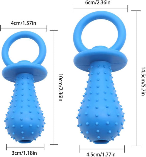 Juroicessry 1 Blue Dog Pacifier,Chew Toys,Mini Bite Resistant Bell Shape Rubber Pacifier,Pet Dog Puppy Molar Chew