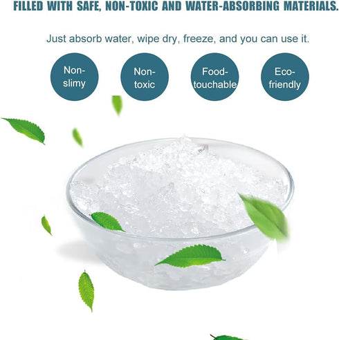 Reusable Ice Packs for Shipping and Coolers, Long Lasting Cold Dry Ice Packs for Food and Drink Storage