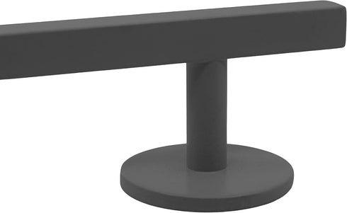 10" Teak Tuning Straight, Square Fingerboard Rail, - Custom Designed Premium Solid Steel, Matte Powder Coated Finish