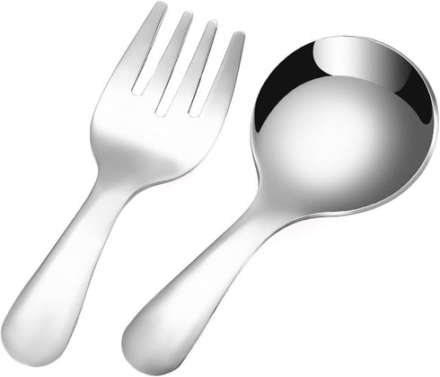 WAGHAVEN 2PCS Set Versatile Spoon Fork Tableware Portable And Compact Cutlery For Camping Hiking And Outdoor Cooking