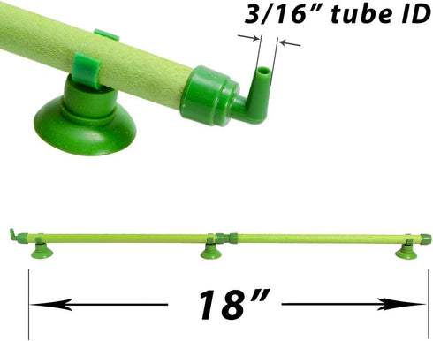 Quickun Aquarium Air Stone Bubble Wall Tube, Oxygen Diffuser Bar Decor Accessory for Fish Tank 18 Inch