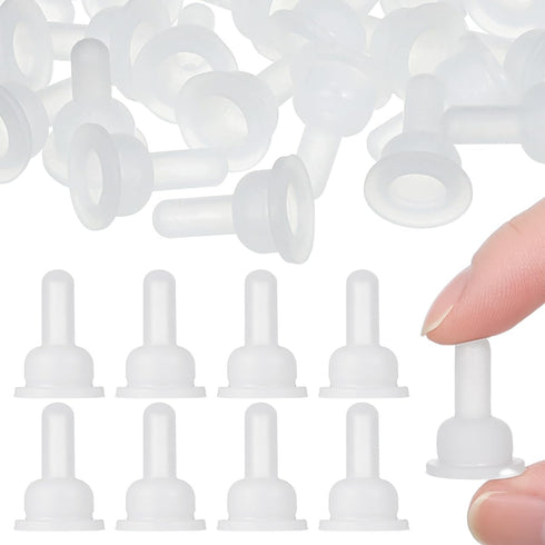 40 0.98X0.63 Inch POPETPOP Pcs Silicone Pet Feeding Nipple - Replacement Bottle Nipples for Kittens & Puppy, Newborn