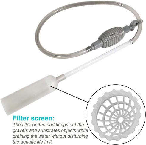 5.7FT Aquarium Vacuum Cleaner Siphon for Fish Tank Cleaning, Gravel & Sand Water Change