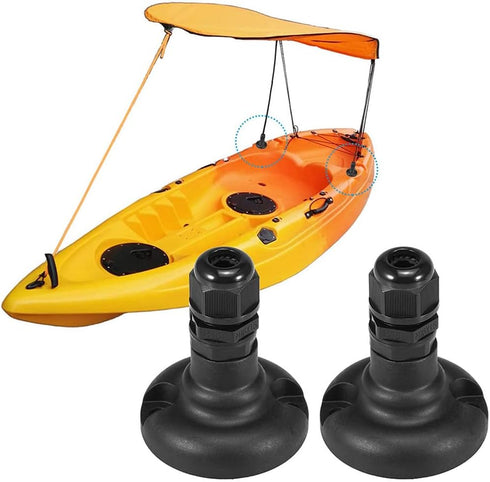 Kayak Canopy Mount Base Hardware Kit, Canoe Sun Shade Canopy Base Kit with Screws, Boating Accessories
