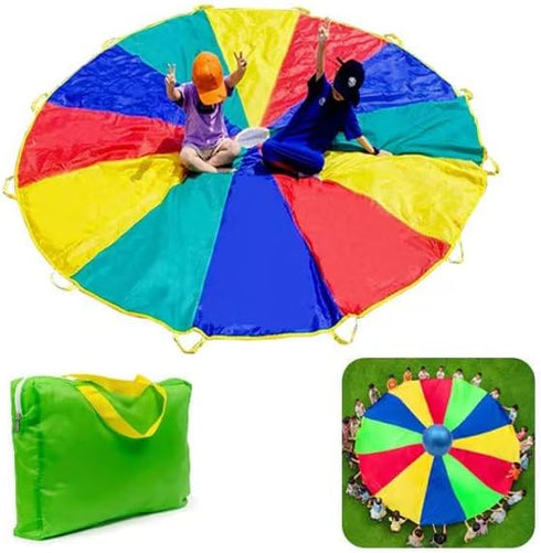 Youngchy Parachute with Handles 8ft 10ft 12ft Play Parachute Games for Outdoor Team