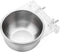 Stainless Steel Hanging Bowl Bird Food Feeding Dish, Water Seed Feeder with Screw Attachment for Bird Cage