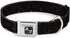 Dog Collar Seatbelt Buckle, Deep Space2 Black White, 16 to 23 Inches, 1.5 Inch Wide
