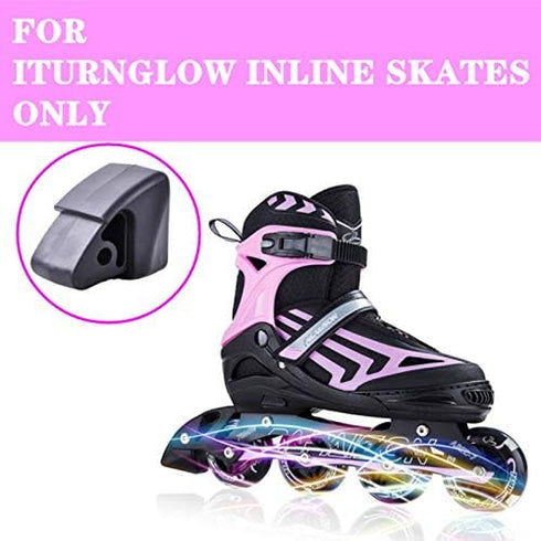 Kids Boys Adjustable Inline Skates with Brake Stopper, Replacement Rollerblade Brake Pads (Black)