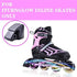 Kids Boys Adjustable Inline Skates with Brake Stopper, Replacement Rollerblade Brake Pads (Black)