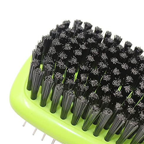 H&H Pets 2-Sided Grooming Brush Kit for Dogs & Cats - Pin Slicker Brush & Bristle Brush in One Tool