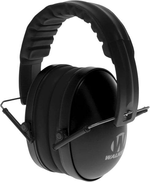 Walker's Youth & Women's Low Profile Folding Padded Headband Earmuffs, Adjustable Hearing Protection