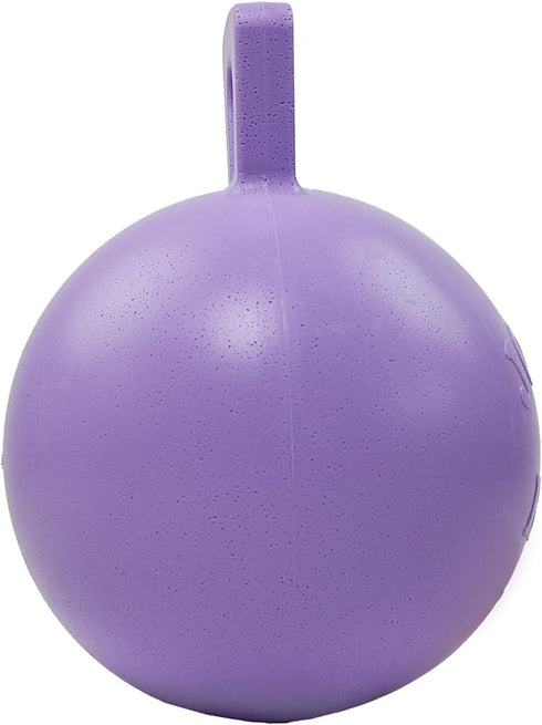 10 Inches/X-Large, Jolly Pets Tug-n-Toss Heavy Duty Dog Toy Ball with Handle, Light Purple