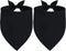 Agroon Blank Dog Bandanas Black Small 2PCS, DIY Solid Cotton Scarf, Durable Triangle