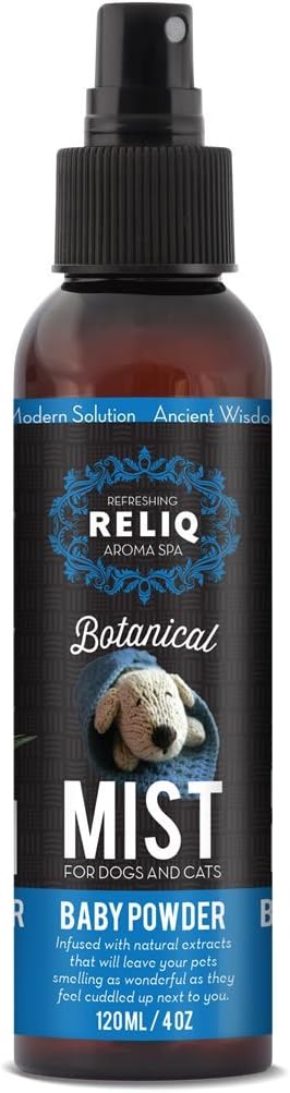 RELIQ Aroma SPA Baby Powder Botanical Mist Cologne for Dogs and Cats. Spray