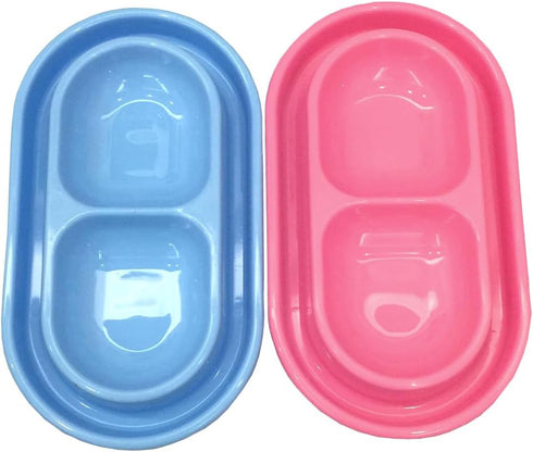 Ant Proof Cat Dish Pet Feeder, 32 Oz Food Water Bowl for Small Medium Dogs and Cats (Pink, M)