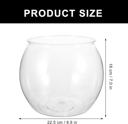 Transparent Clear Plastic Fish Bowl | Globe Fish Tank for Micro Landscape & Tabletop Fish Tank