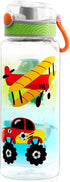 Home Tune 23oz Kids Water Bottle for School Boys, BPA FREE Tritan, Leak Proof Flip Top Lid, Carry Handle - Airplane &