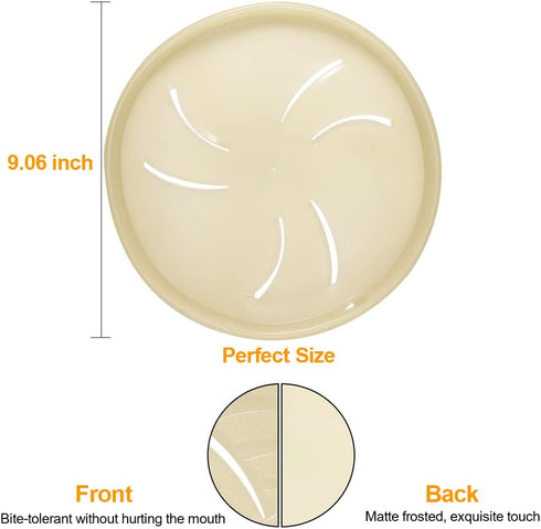 Glow-in-The-Dark Dog Flying Discs - Interactive Soft Lightweight Catch and Fetch Toys for Medium Large Dogs