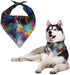 Colorful Ink Splash Dog Scarf - Graffiti Art Adjustable Fit Dog Scarves for Costume Supply, Bright Color Splashes