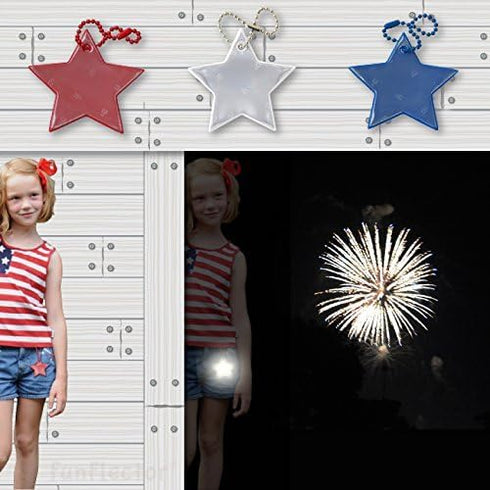 Safety Reflectors - Stars - Stylish Reflective Gear for Jackets, Bags, Purses, Backpacks, Strollers and Wheelchairs - Made in USA