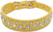 Rhinestone Dog Collar, Bling PU Leather Crystal Diamond Collar for Dogs and Cats, Available in Black S M L XL (M,