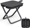 XmyNexus Portable Folding Stool for Adults, Black Lightweight Camping Seat, Compact Design for