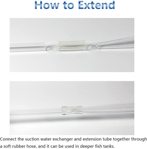 Fish Tank Cleaning Tools, Mini Manual Water Changer, Extendable Cleaning Waste Remover for Fish Tank