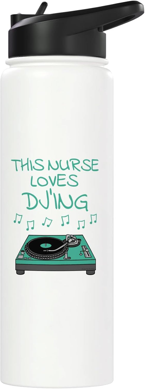 Nurse DJ Music Producer By DoodleRob This Nurse Loves DJ'ing, DJ Music Producer Musician Stainless Steel Insulated