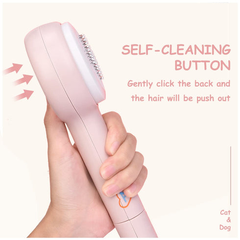 Dog Brush, Self Cleaning Slicker Brush for Dogs Cats, Grooming Tool for Removing Loose Undercoat Mats for Short Long