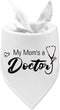 Aislyariab My Mom's a Doctor Graduation Funny Dog Bandana Medical Theme Gifts Adjustable
