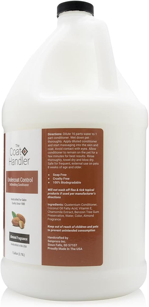 Undercoat Control Deshedding Conditioner, 1 Gallon - Omega 3 & 6 Rich, Vitamin E Infused, Reduces Shedding, Undercoat