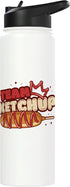 Ketchup Fan Corn Dog Enthusiast Designs Team Ketchup Corn Dog Lover Stainless Steel Insulated Water Bottle