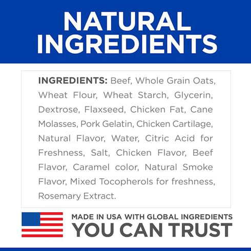 7.1 oz. Hill's Natural Flexi-Stix Dog Treats, Beef Jerky, Bag