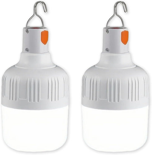 PLMOKJD LED Camping Light, 800 lumens, Powered by Rechargeable Batteries, White Portable Pendant