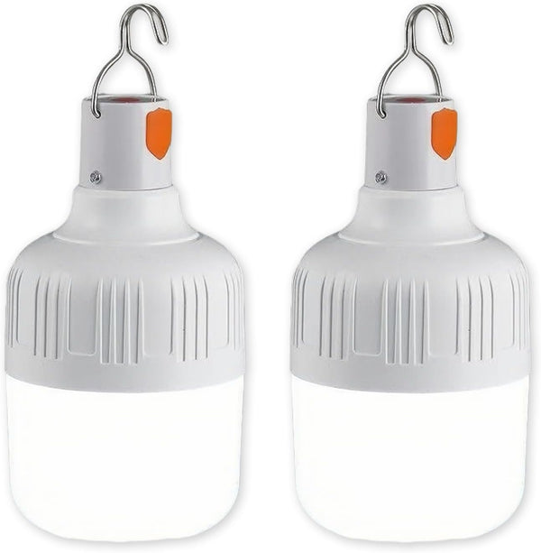 PLMOKJD LED Camping Light, 800 lumens, Powered by Rechargeable Batteries, White Portable Pendant