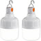 PLMOKJD LED Camping Light, 800 lumens, Powered by Rechargeable Batteries, White Portable Pendant