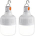 PLMOKJD LED Camping Light, 800 lumens, Powered by Rechargeable Batteries, White Portable Pendant