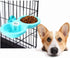 Pssopp Double Dog Bowl, Hanging Pet Food and Water Feeder, Plastic, Blue
