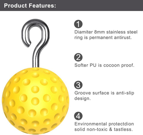 SELEWARE Non-Slip Pull Up Power Balls, Rock Climbing Grips for Strength Training, Home Gym Workout Equipment