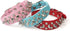Spiked Dog Collar, Soft PU Leather Mushrooms Rivet Spike Studded Adjustable Cat Collars (Pink, L)