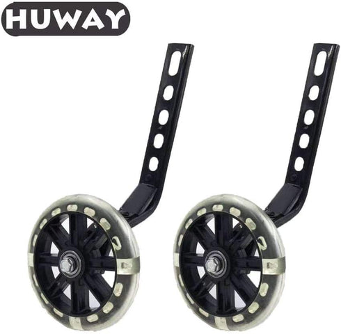 training wheels flash mute wheel bicycle stabiliser mounted Kit compatible for bikes of 12 14 16 18 20 Inch, 1 Pair by HUWAY