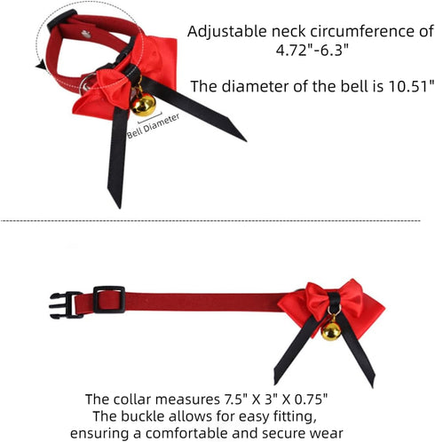 2-Pack Call Duck Collar Set with Bell, Adjustable Bowtie for Small Pets Chicken Hen Roster Goose, Perfect Poultry