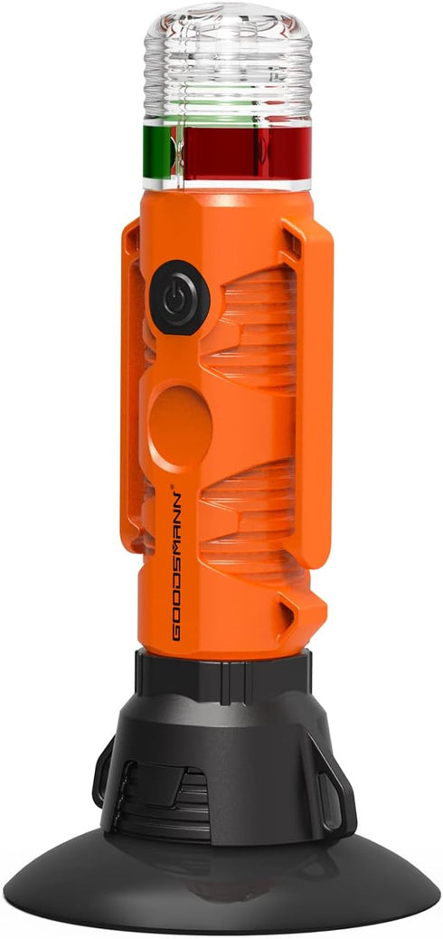 GOODSMANN Flashlight Signal Light for Boat and Kayak, Suction Cup & Magnetic Base Included