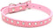 Dogs Kingdom Suede Skin Jeweled Rhinestones Pet Dog Collar, 10 "-16.5" Total Length, Sparkly Crystal Diamonds Studded
